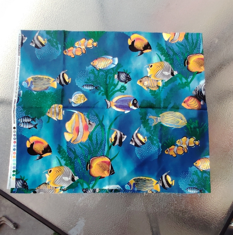 Robert Kaufman Island Sanctuary Colorful Fish Fabric